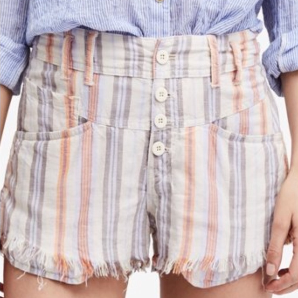 Free People striped shorts